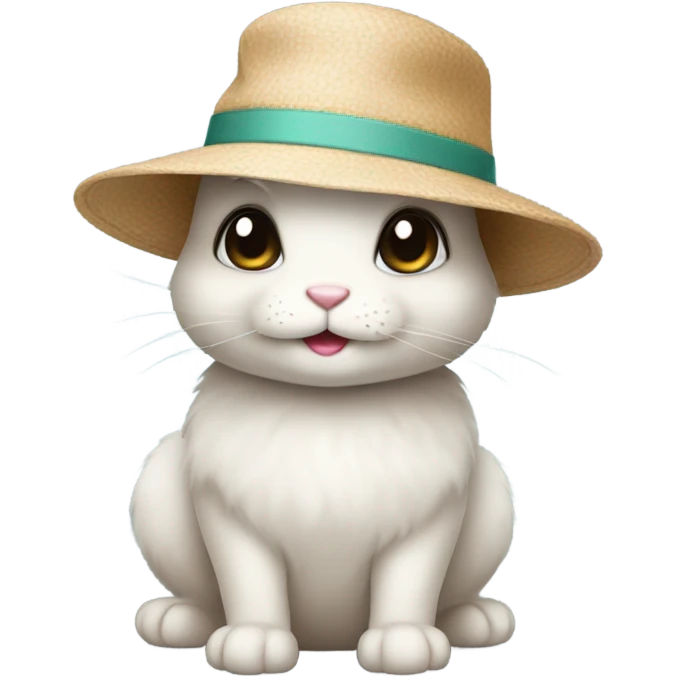 Bunny with hat emoji