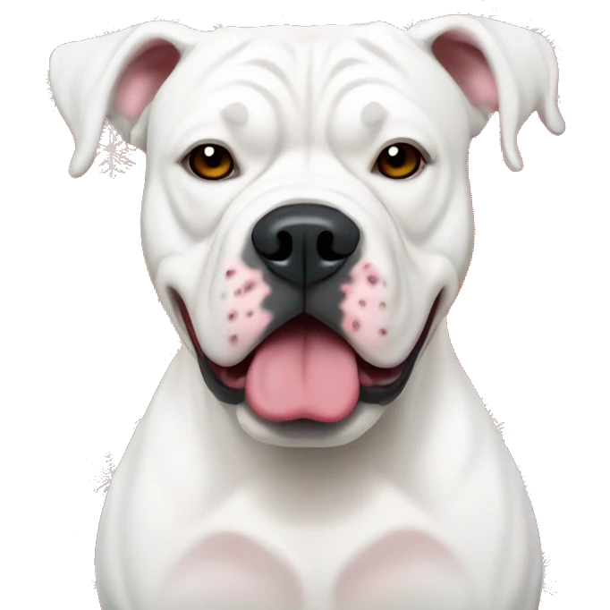 White American bulldog glaring merry christmas emoji