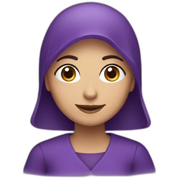 Armenian woman saying hi in purple clouths  emoji