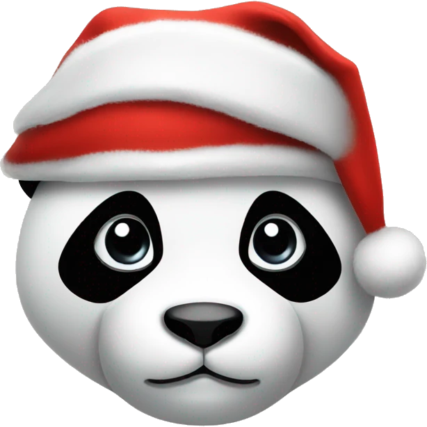 Panda with Santa hat emoji