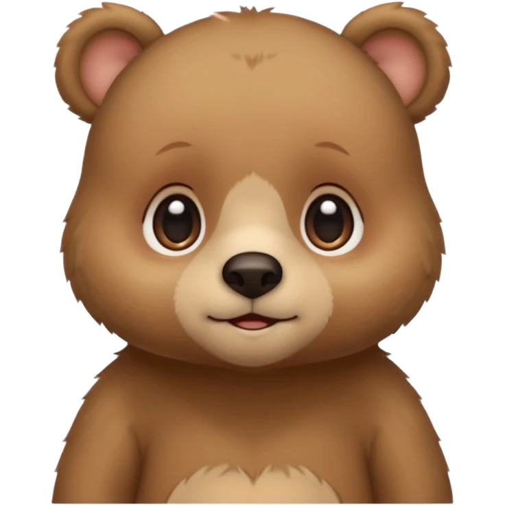 The face of a cute baby bear (thin cheeks, not much hair) emoji