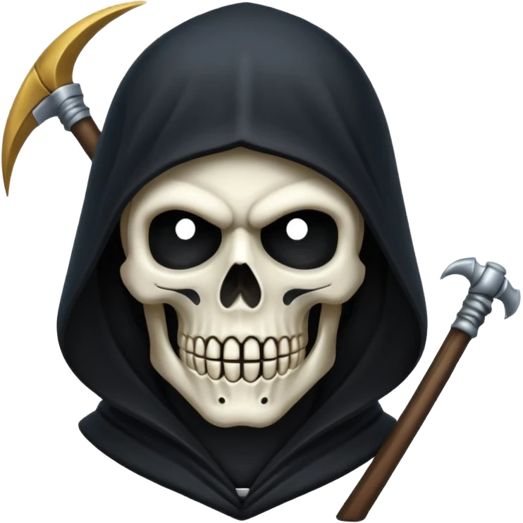 Icon of the Grim Reaper's face. коса полный рост emoji