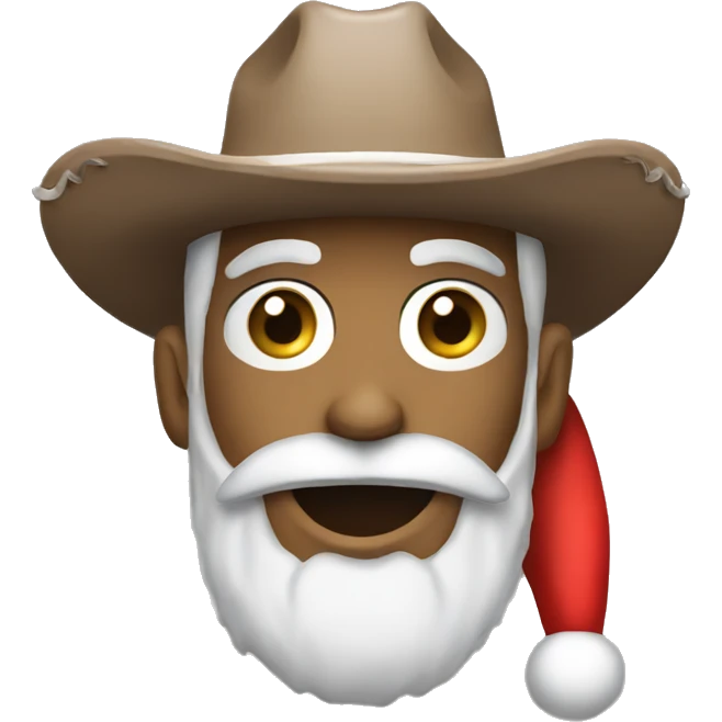 cowboy emoji with santa hat emoji