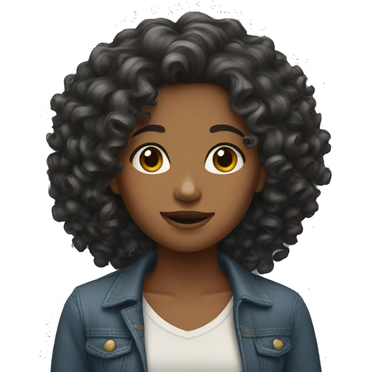 Curly hair girl  emoji