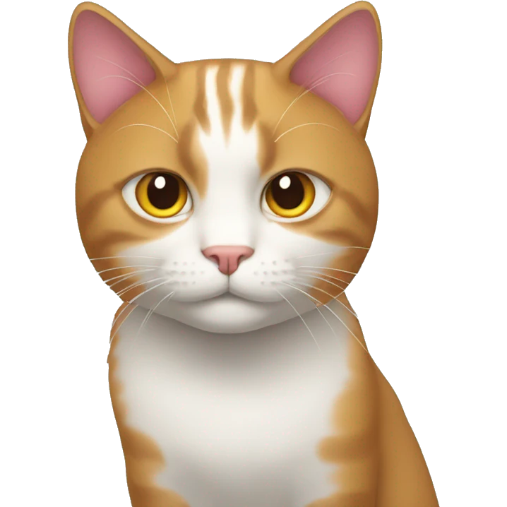 Cat with split colored hair emoji