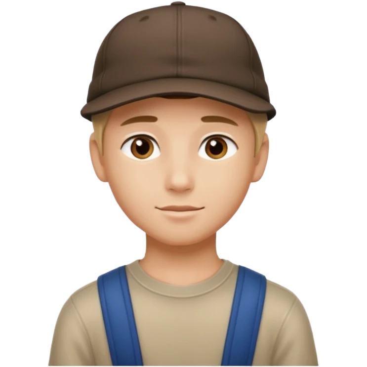 handsome boy wearing the cap backside only neck  emoji