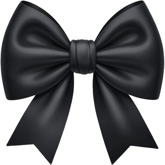 Красивый чёрный бантик emoji