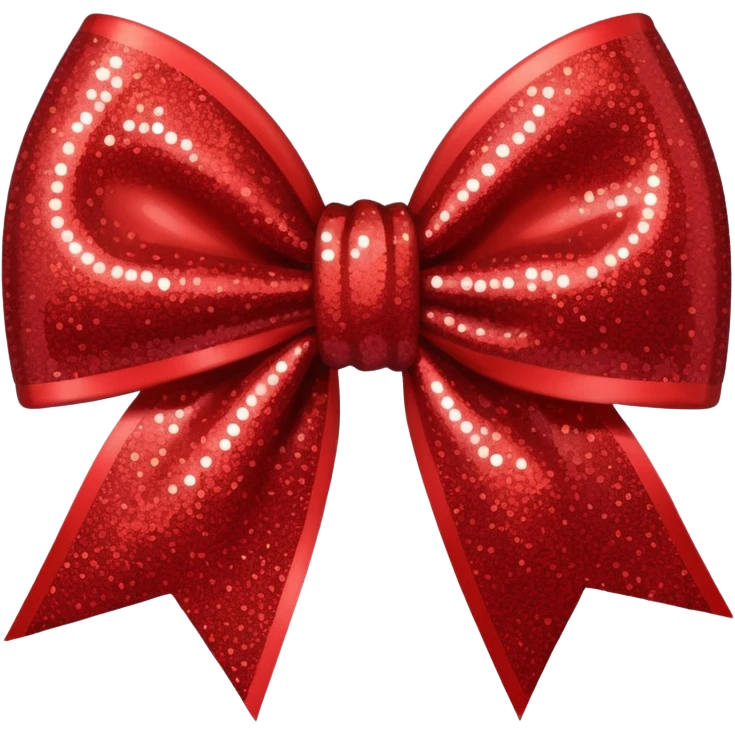 red glitter bow emoji