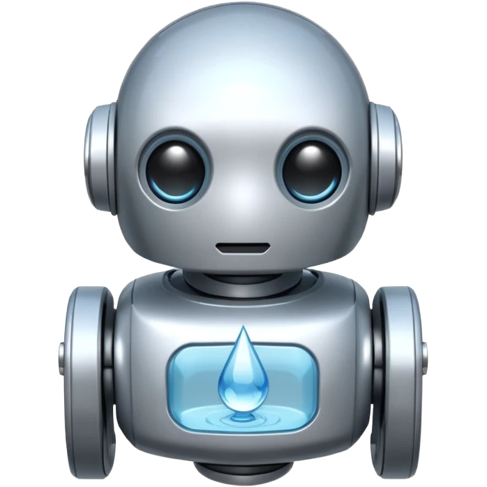 water Drop robot emoji