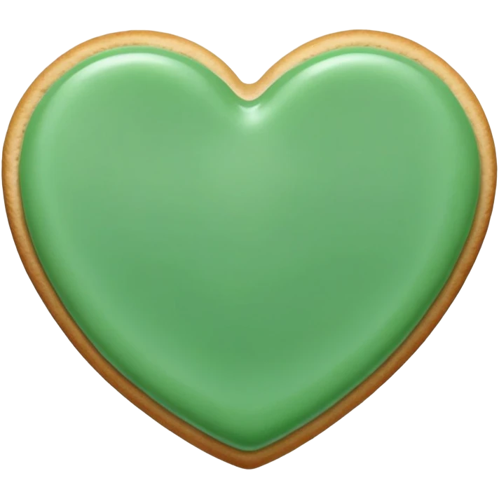 heart shaped jade cookie emoji