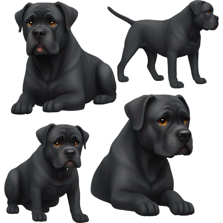 Black cane corso emoji