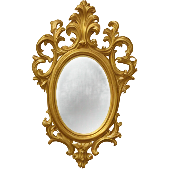vintage rococo gold mirror emoji