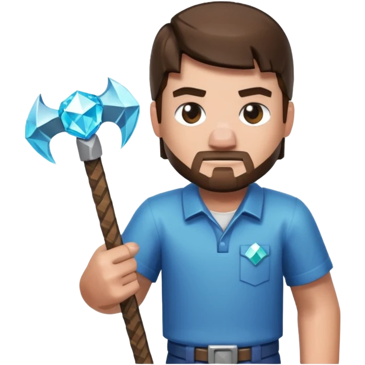  Стив из Майнкрафт комет киркой алмазы emoji
