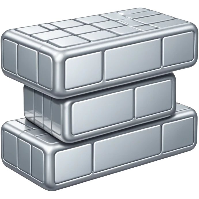 Pixilated bar of silver emoji