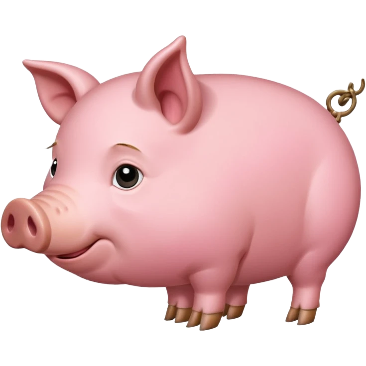 Realistic pig side view emoji