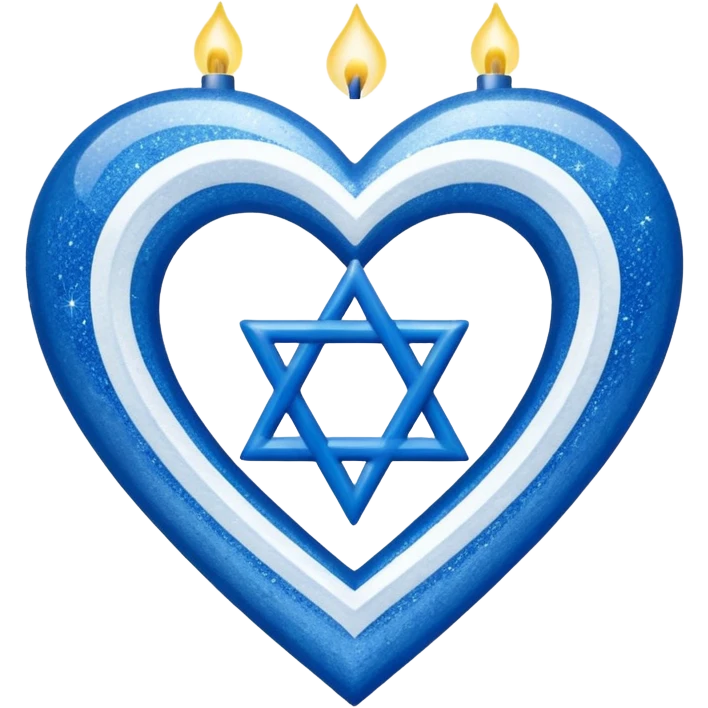 Hanukkah heart emoji