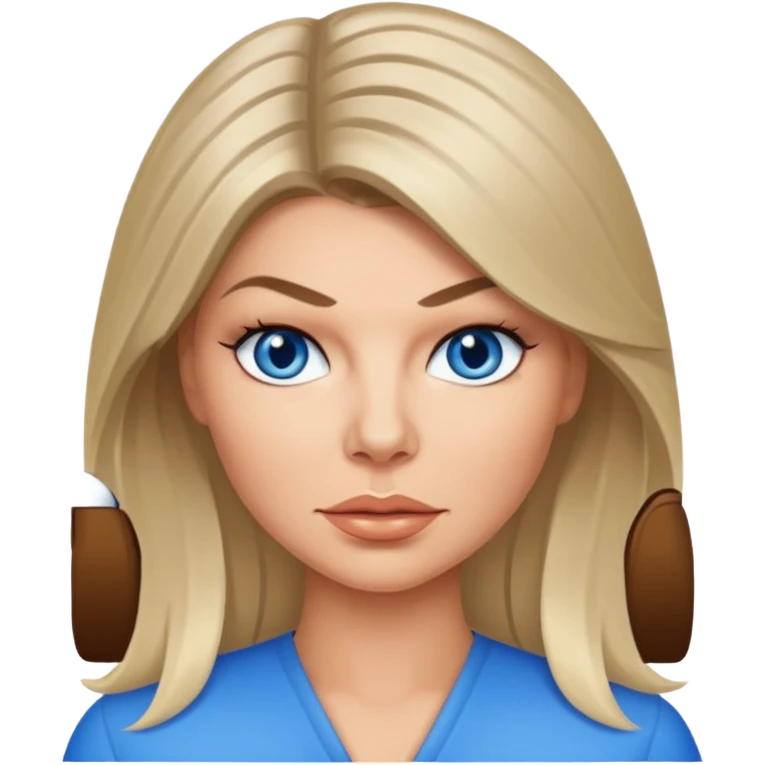 Fergie with blue eyes emoji