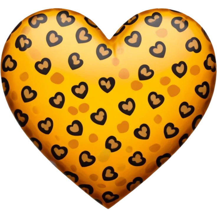 Leopard print heart emoji