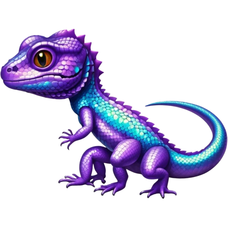 glitter purple lizard emoji