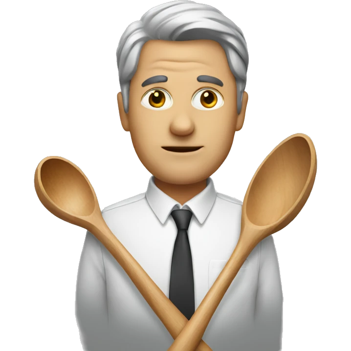 executive with wooden spoon emoji