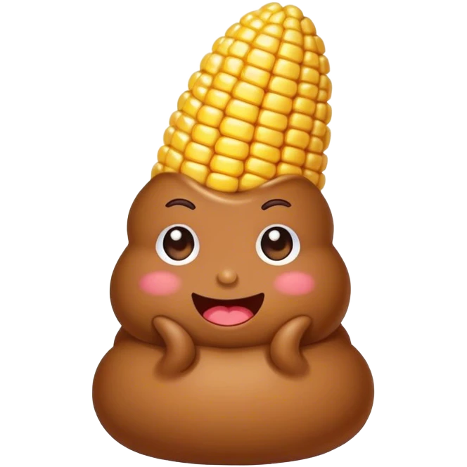poop with corn emoji