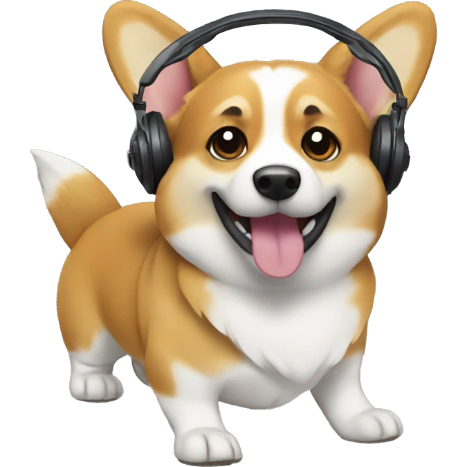 Corgi dj emoji