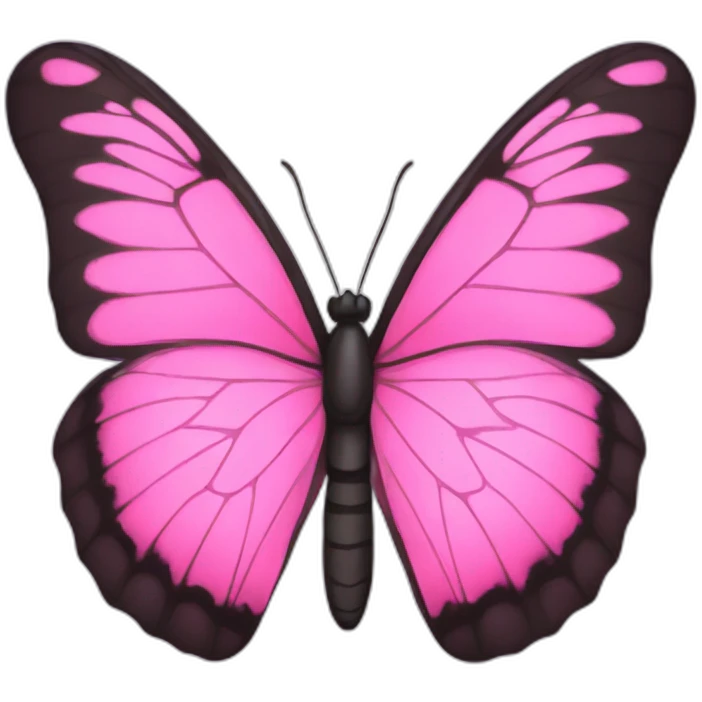 the pink butterfly flies emoji