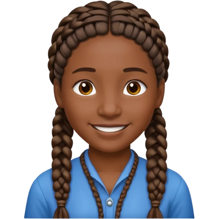 native with braids emoji