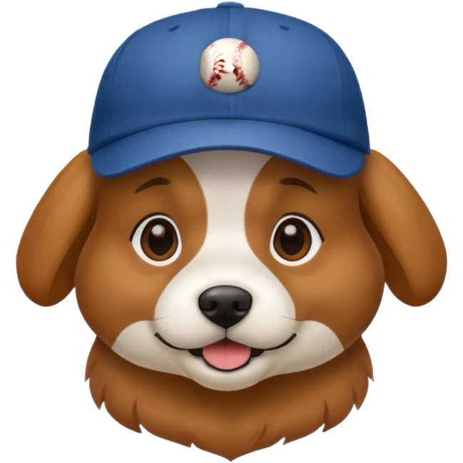 baseball hatted dog emoji