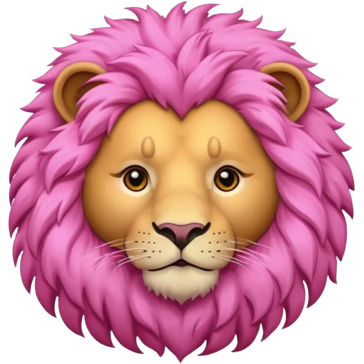 Animal Leo pink emoji