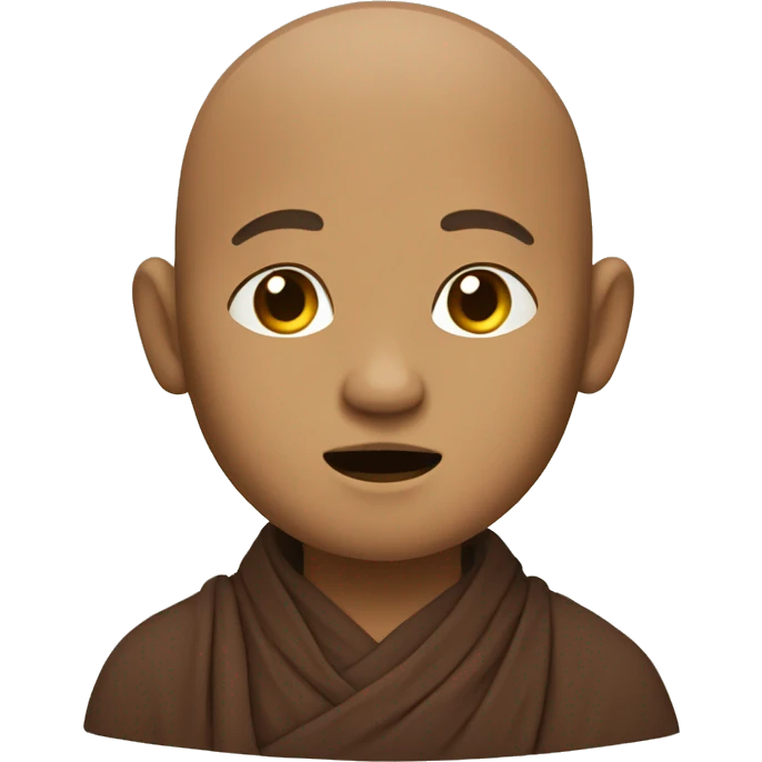 a monk chanting emoji