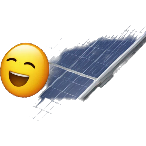 solar panel hd on  house emoji