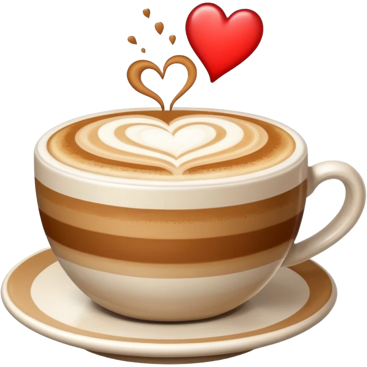 Cappuccino in big cup without a smily on it emoji