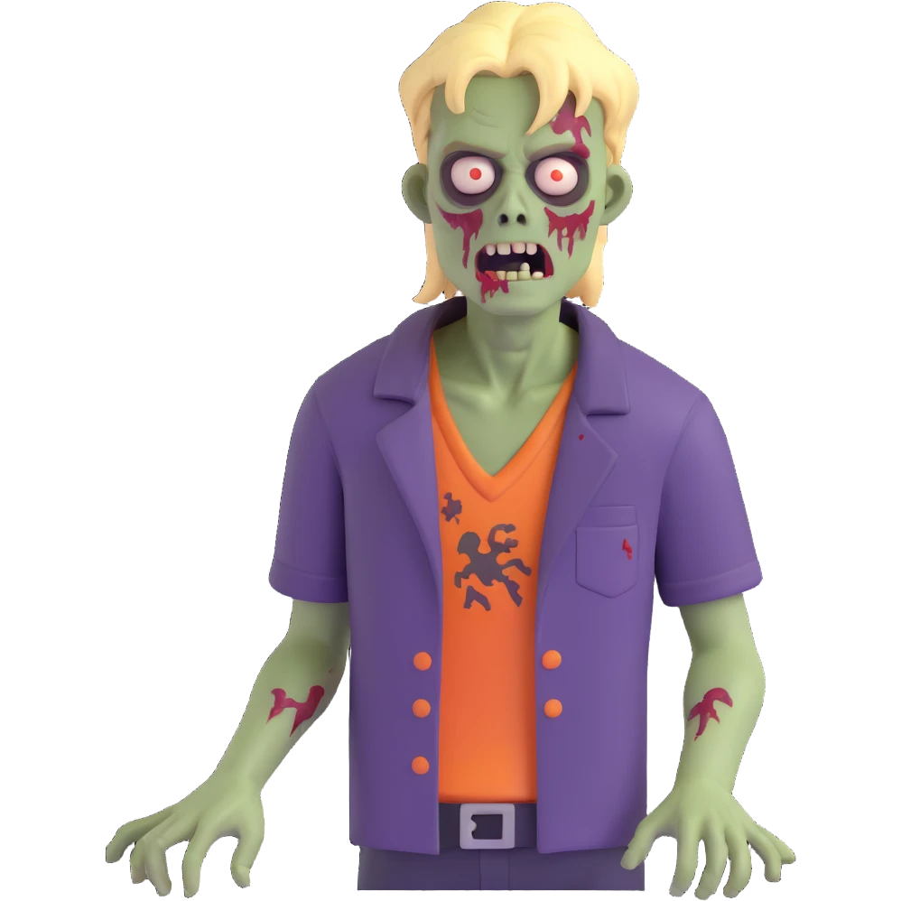 zombie guy with blonde hair emoji