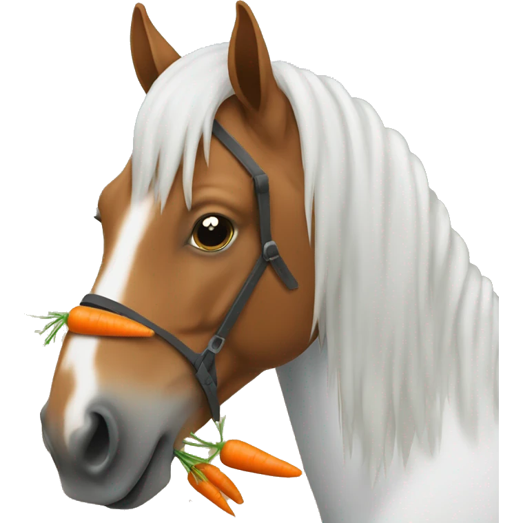 Horse with carrots in ears emoji