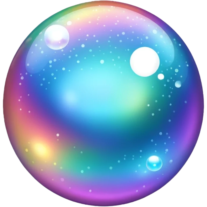 glitter shining floating spheres emoji