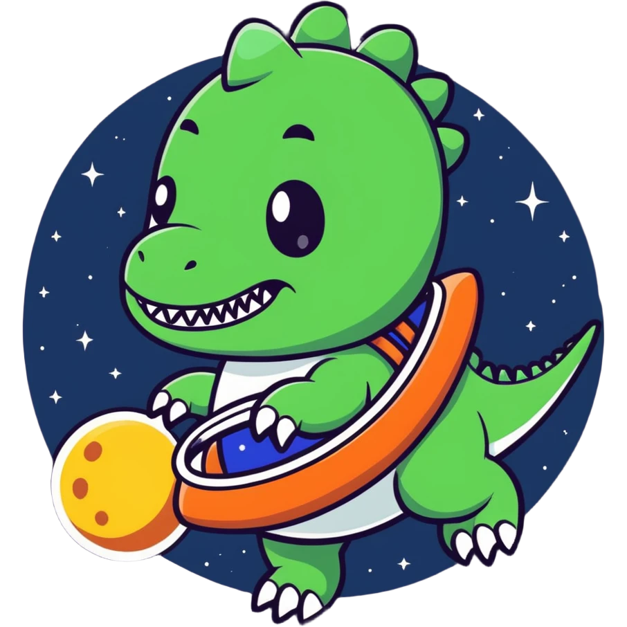 An space baby dinosaur  emoji