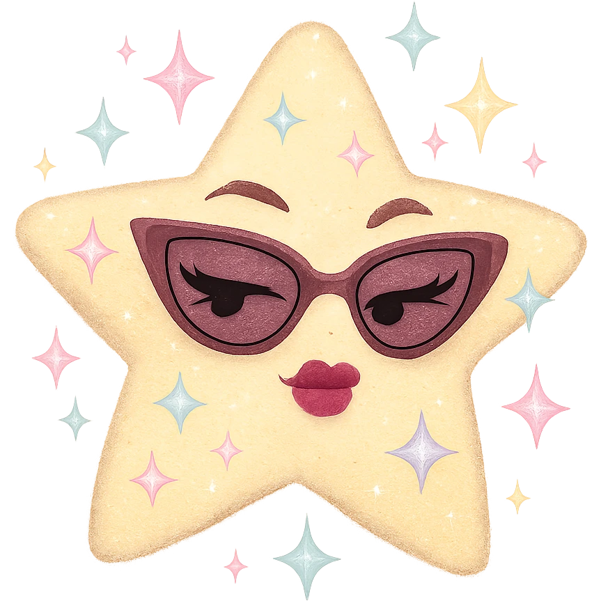 tiny star with a pastel sparkle, glamorous and stylish, no background emoji