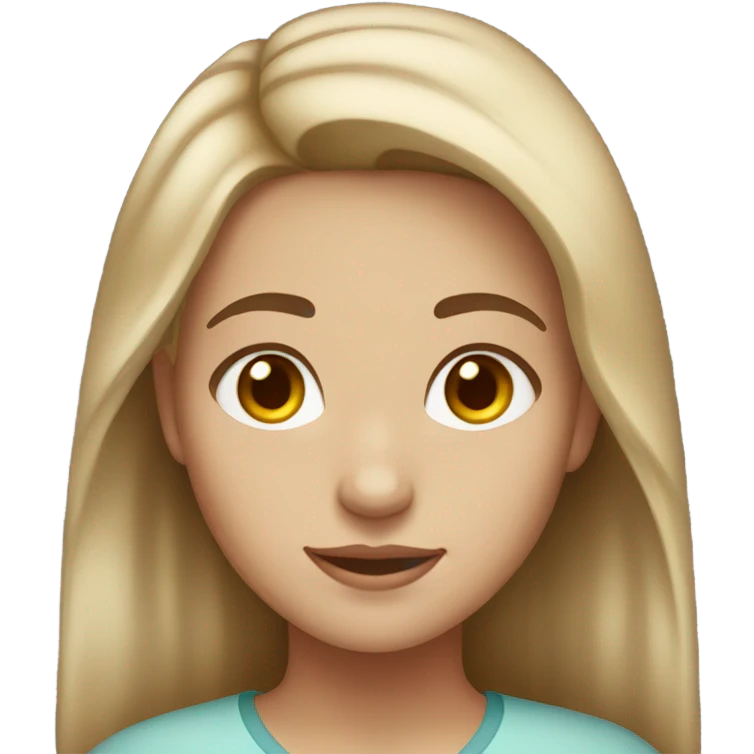 light skinned girl brown eyes light brown hair emoji