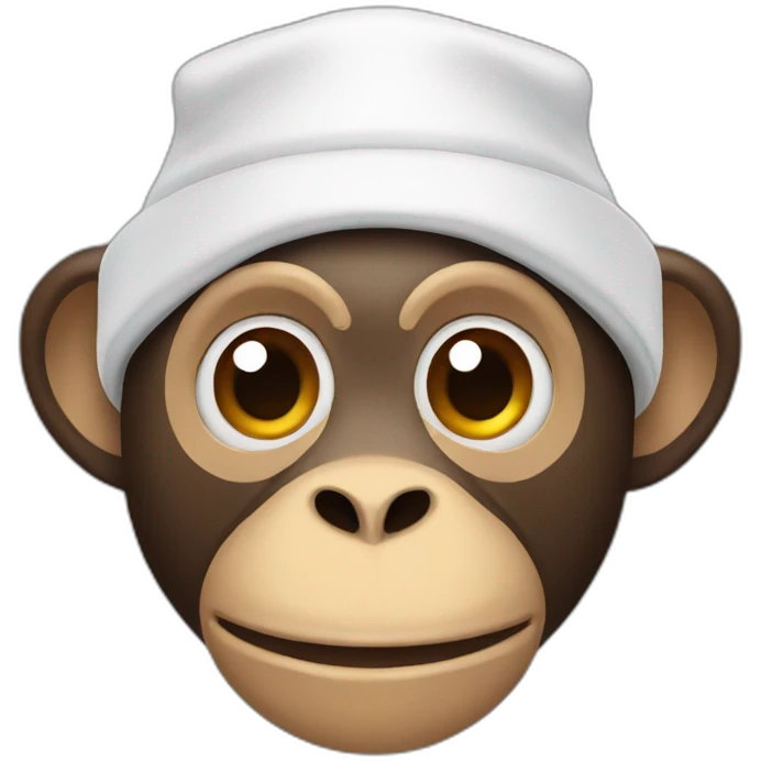 monkey head wearing a medical hat emoji