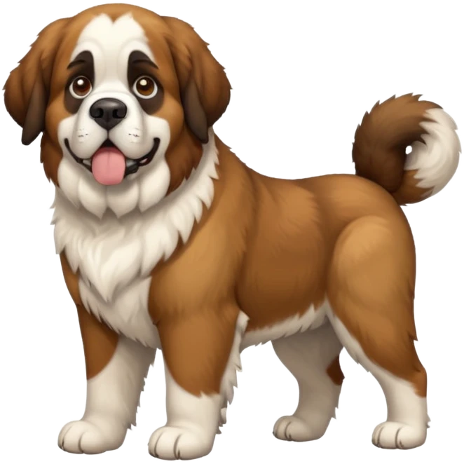 St. Bernard dog, full body emoji