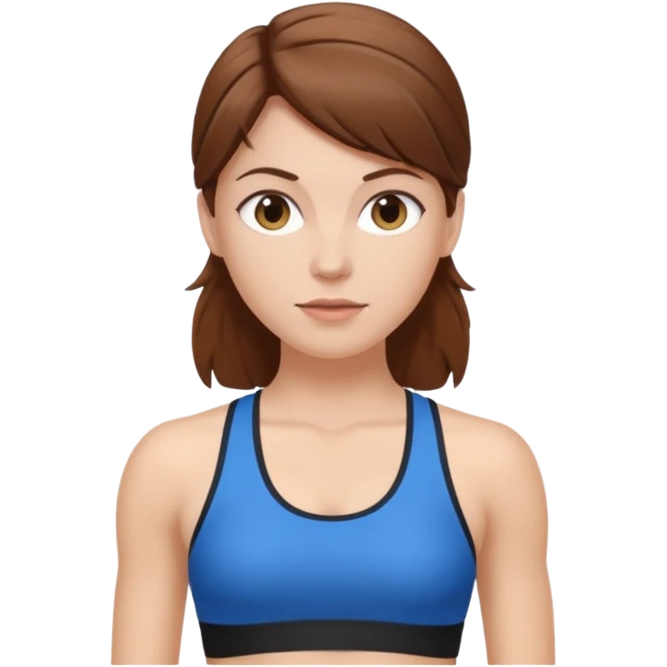 Spin class white female with brown hair  emoji