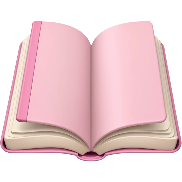an open light pink book emoji