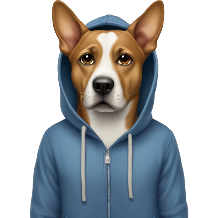 Dog wear hoody emoji