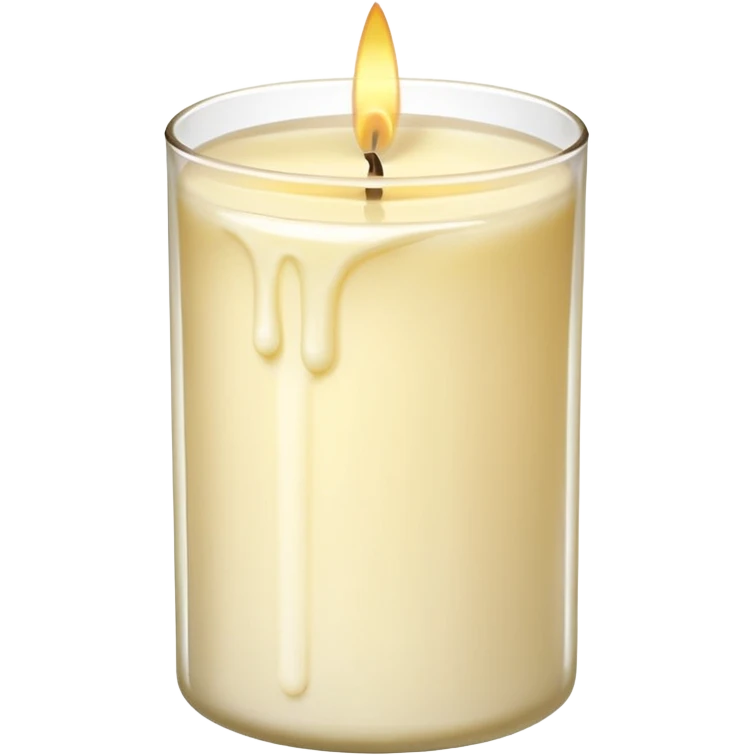 Soft vanilla long glass candle emoji