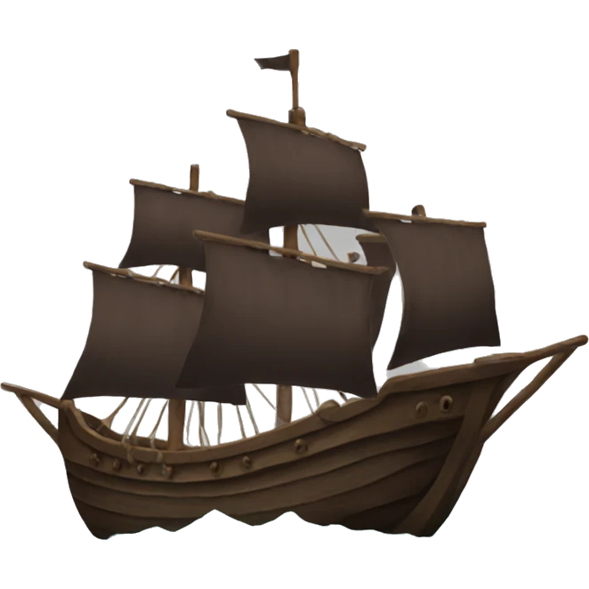 Ancient dark brown ship emoji
