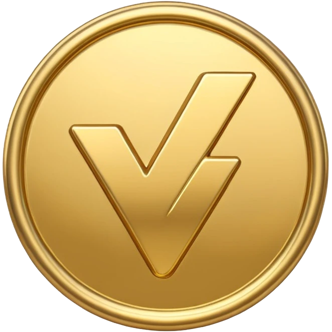 Gold Verified checkmark for social media emoji