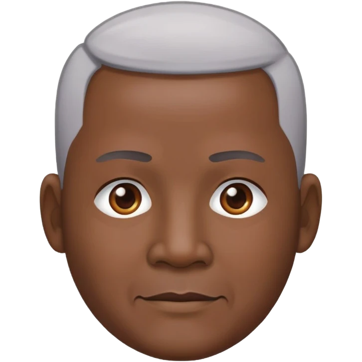 Nam, 60 tuổi, đầu đinh, da đen, mặt tròn emoji
