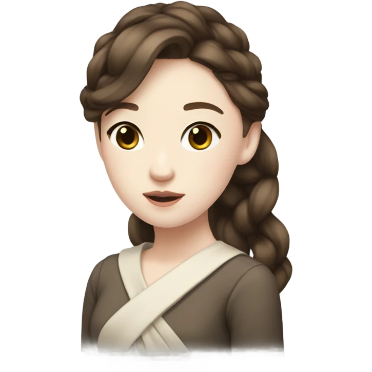 wonyoung, brown hair, pale skin, hair tied up and elegant vibes emoji