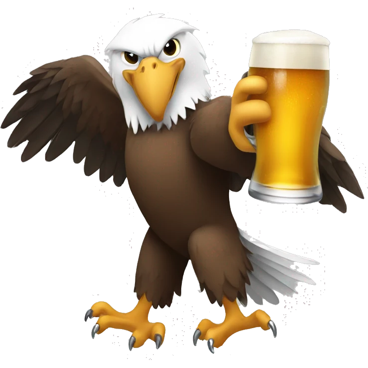 eagle drinking beers  emoji